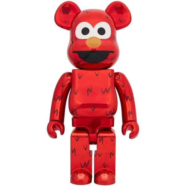 Medicom Toy Elmo Bearbrick in red chrome finish
