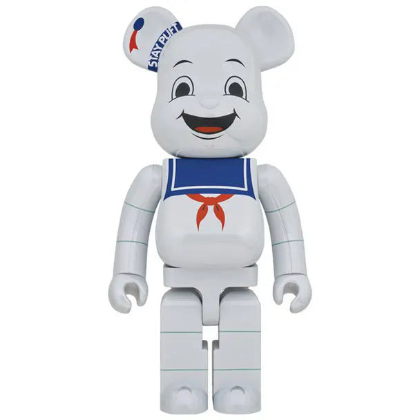 Medicom Toy Stay Puft Bearbrick White Chrome collectible