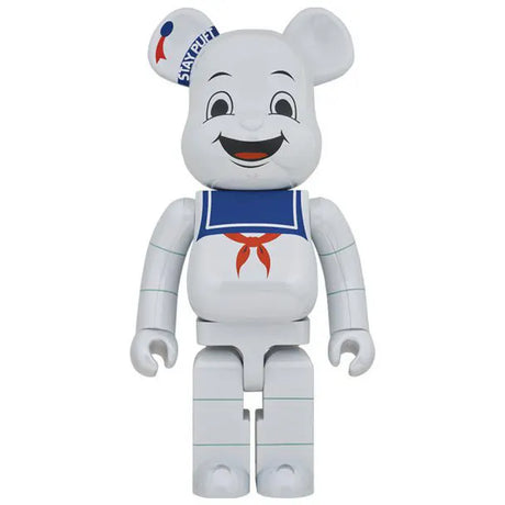 Medicom Toy Stay Puft Bearbrick White Chrome collectible