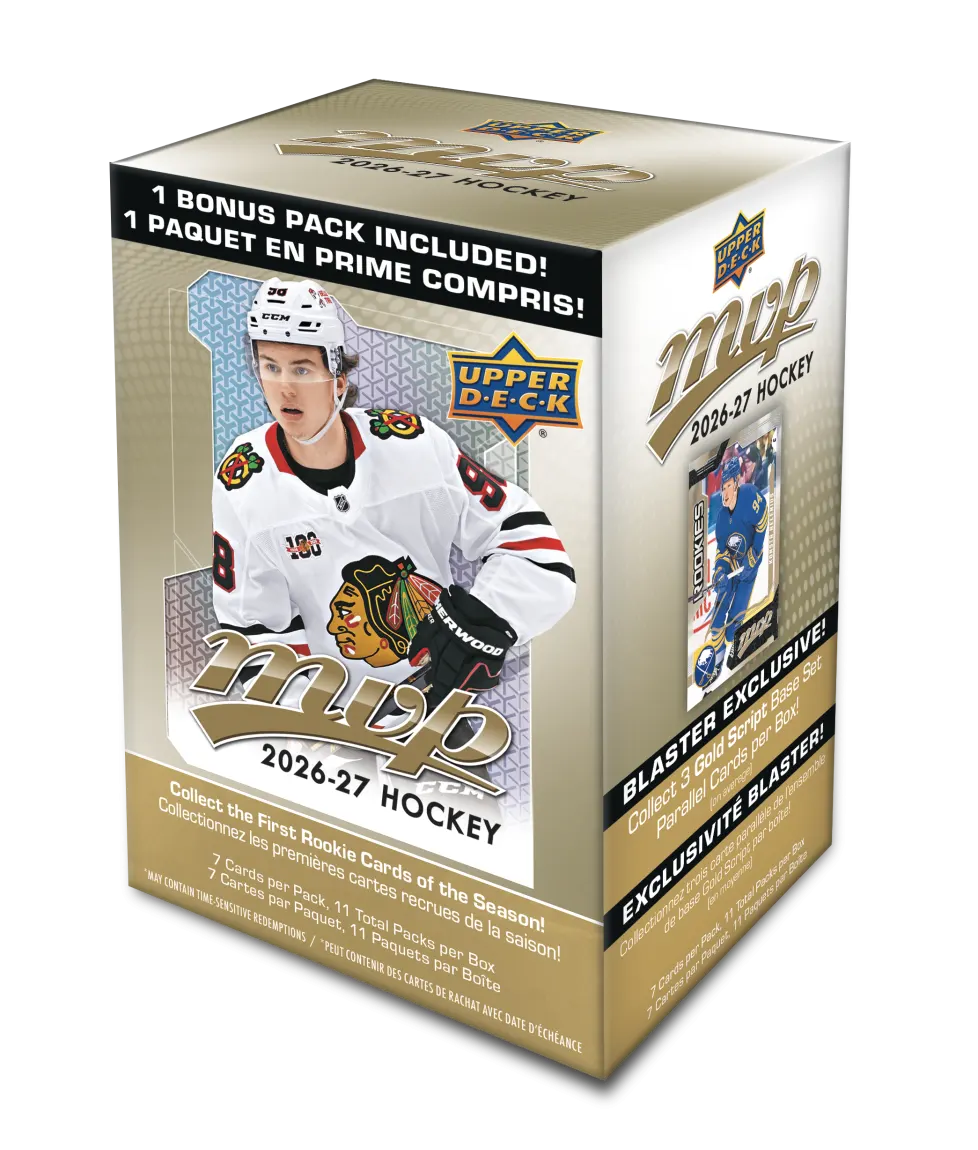 2026-27 Upper Deck MVP Hockey Blaster Box with exclusive Gold Script parallels