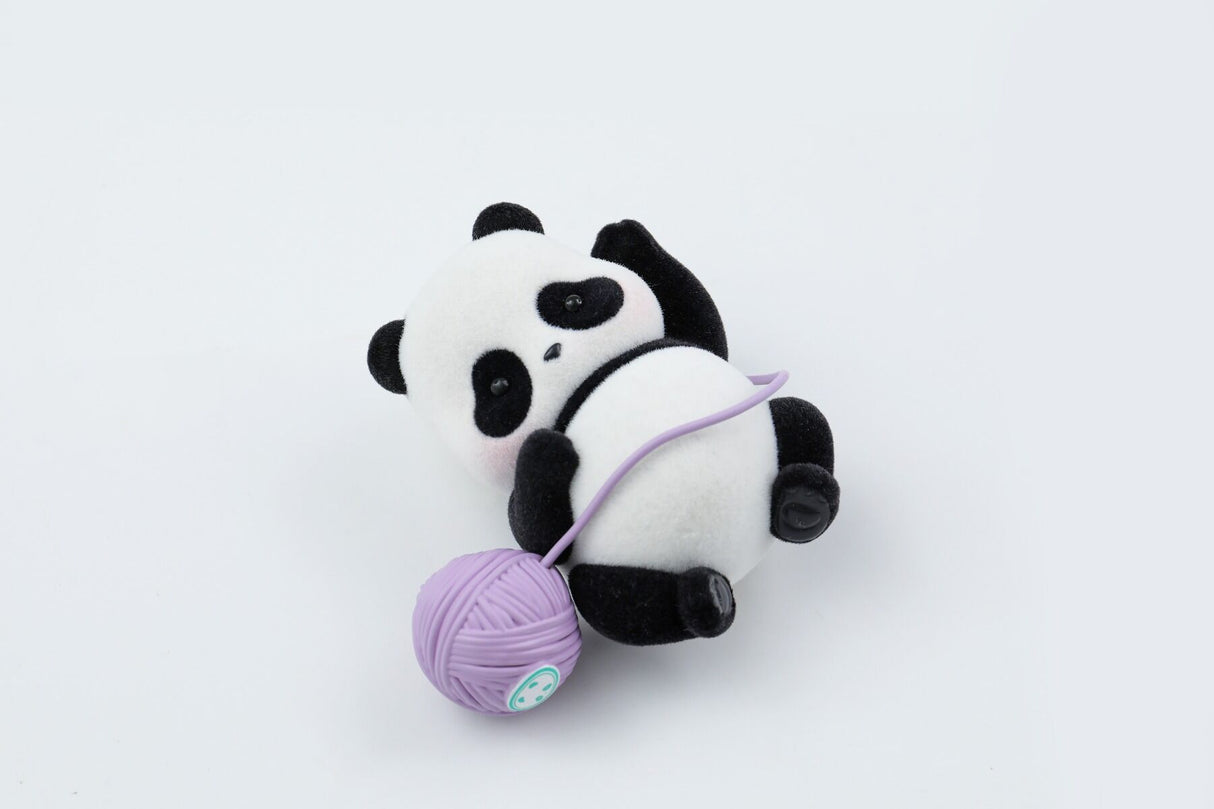 Panda Roll Panda As A Cat blind box figure playing with yarn ball accessory