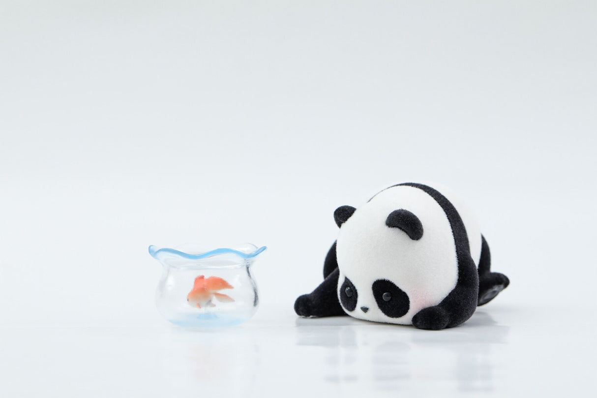 Panda Roll Panda As A Cat blind box figure watching goldfish bowl accessory