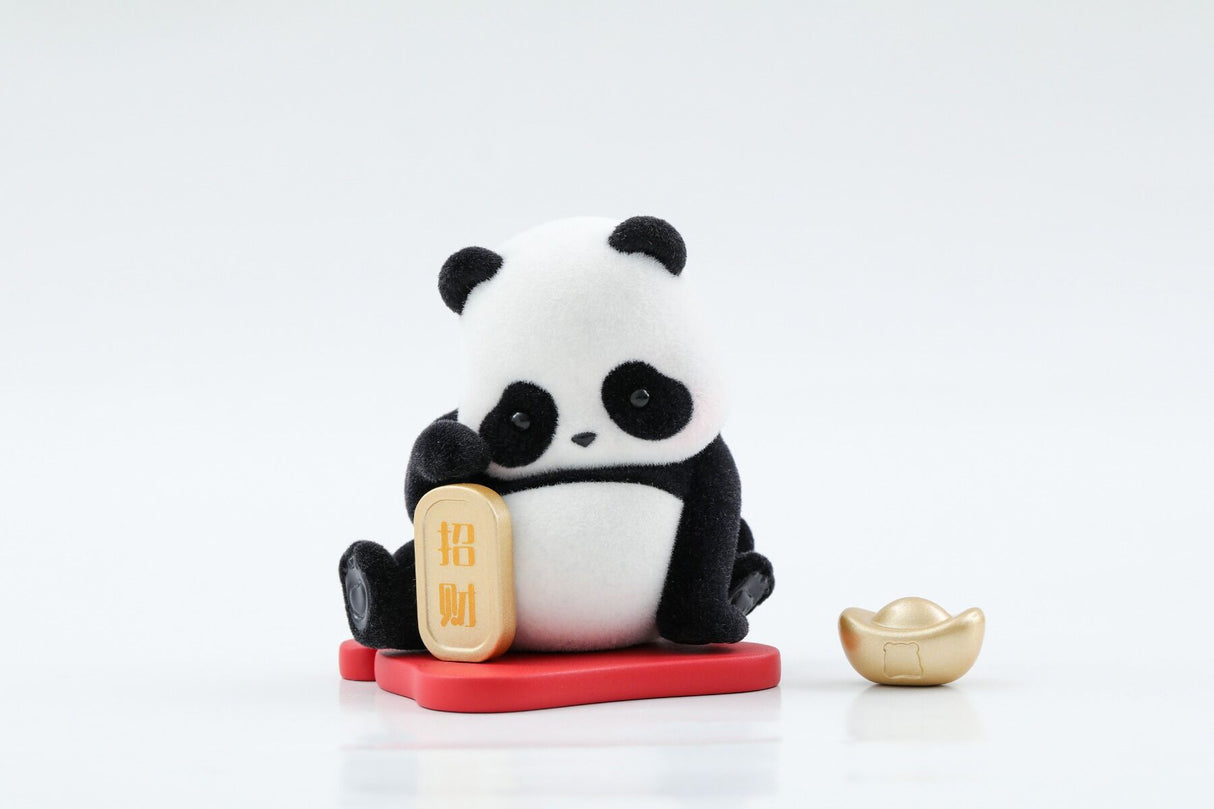 Panda Roll Panda As A Cat blind box lucky cat panda with gold headband accessory