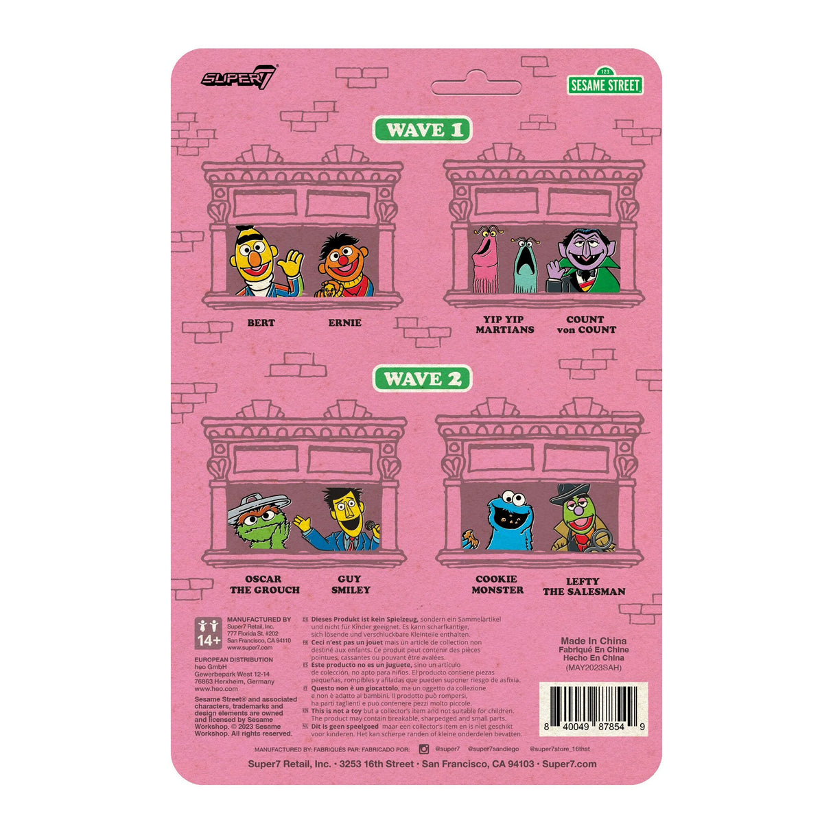 Sesame Street Wave 2 toy collection display