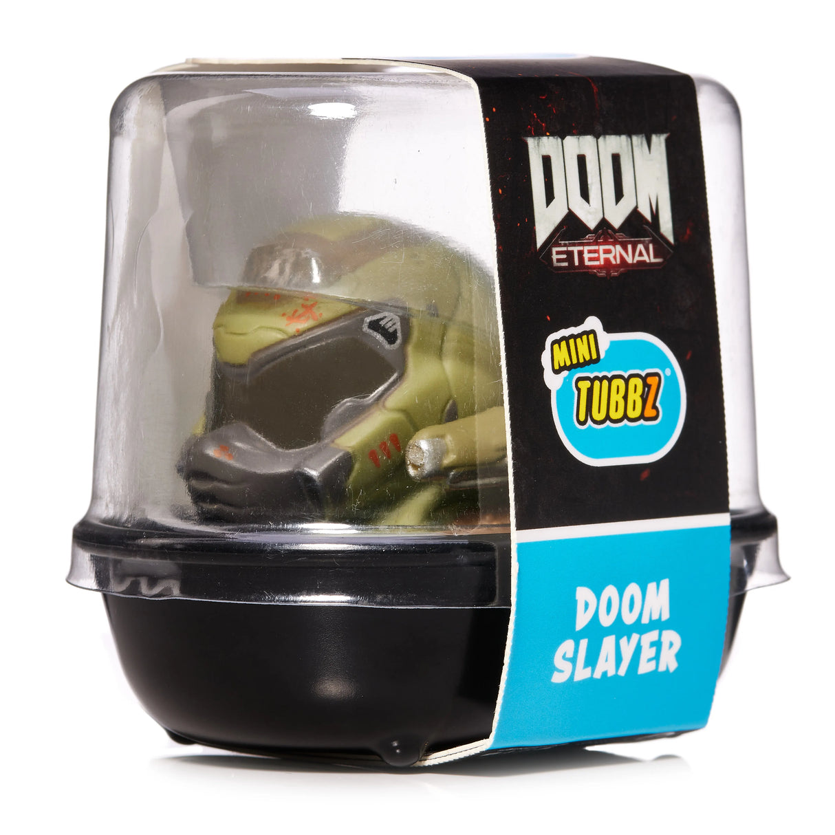 DOOM Slayer Mini TUBBZ in display case packaging with label