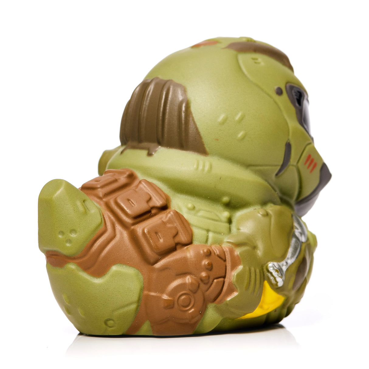 Back view of Doom Slayer duck showing armor details
