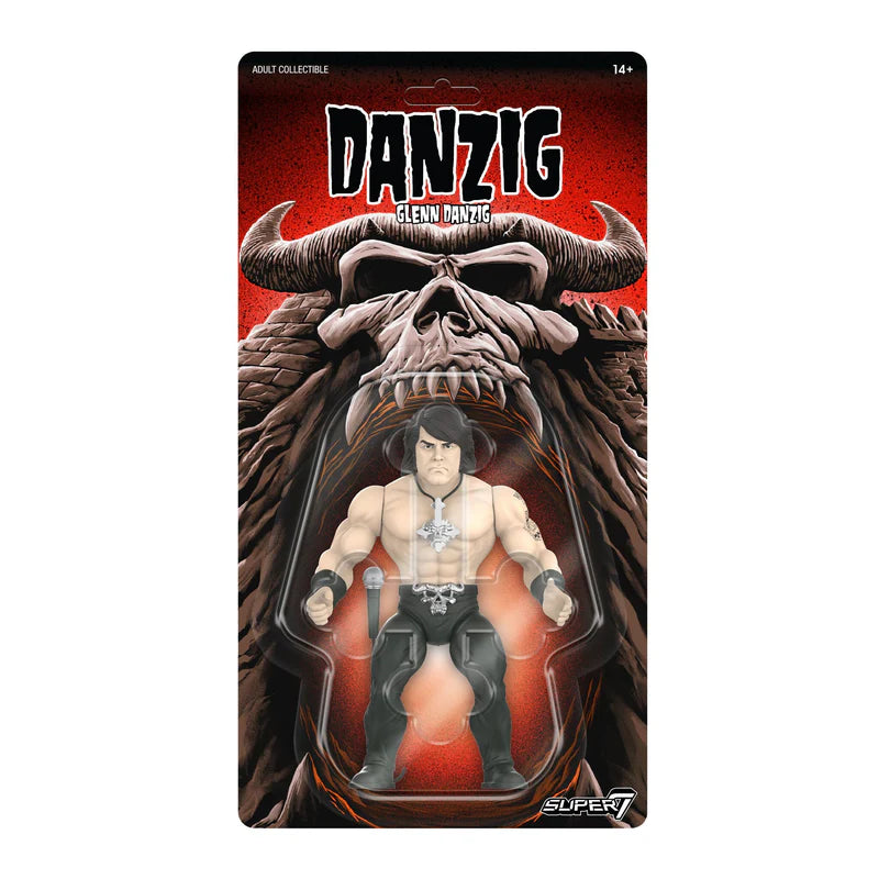Packaged Glenn Danzig vintage action figure on cardback with red demonic design