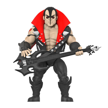 Loose Jerry Only figure with Devastator bass guitar, flexing in punk outfit