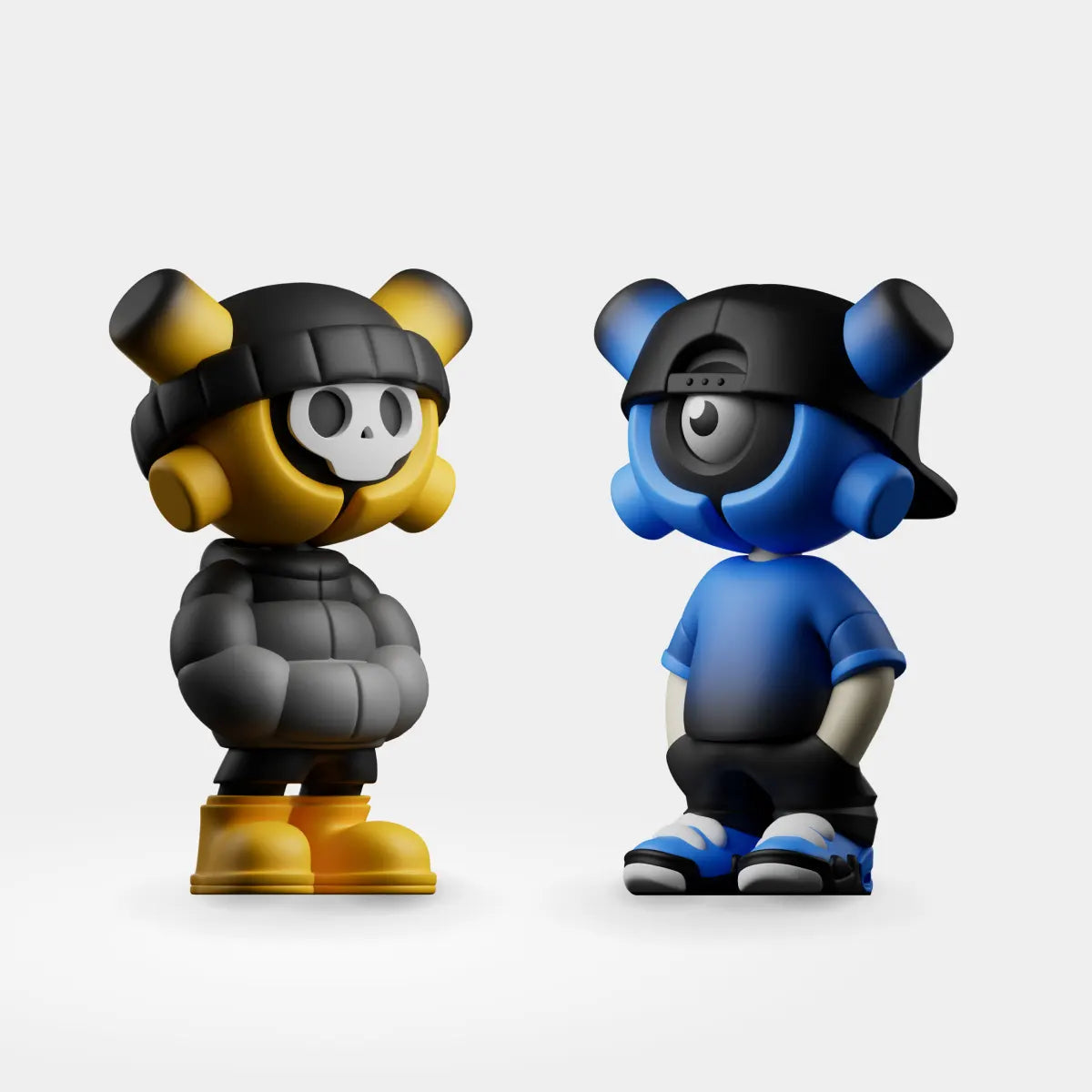 EQSO Skully and blue The Crew Series street art figures