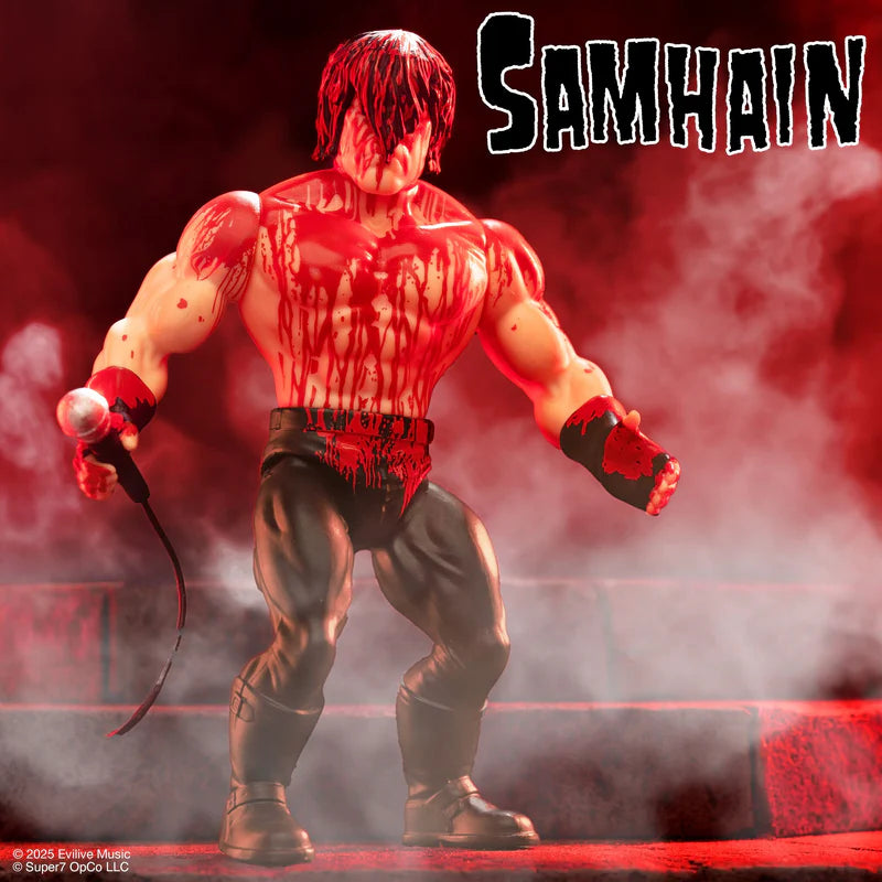 Glenn Danzig Samhain figure with detailed muscles and blood paint, front view