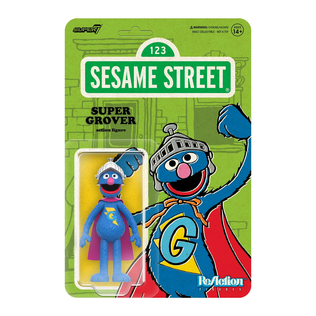 Super Grover - Sesame Street ReAction Figures Wave 3