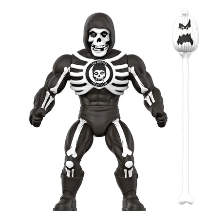 Misfits The Fiend vintage action figure posed with haunted pumpkin staff accessory.
