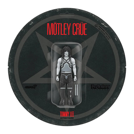 Packaged Tommy Lee action figure on circular Shout At The Devil-style cardback