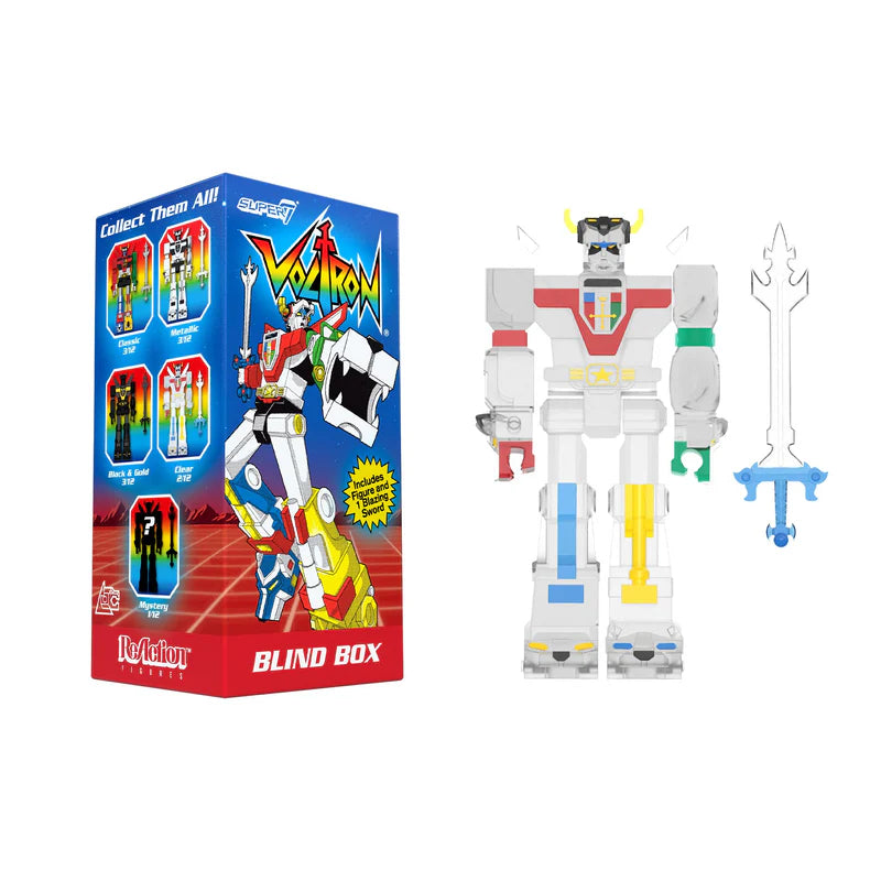 Clear Voltron ReAction Figure and Blind Box by Super7