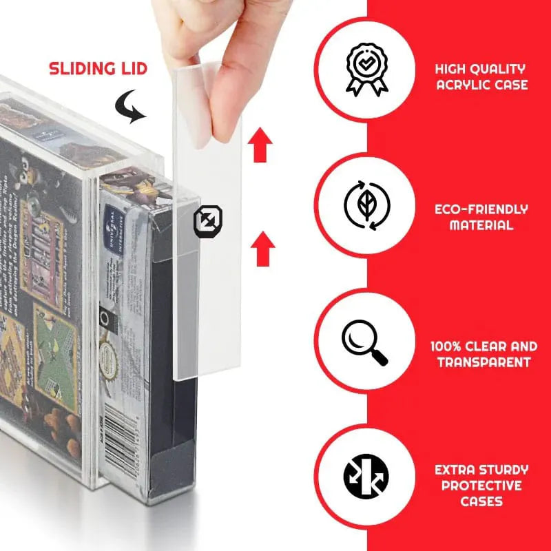 Acrylic Case for Gameboy/Gameboy Advance Games (2-Pack) UV Protection