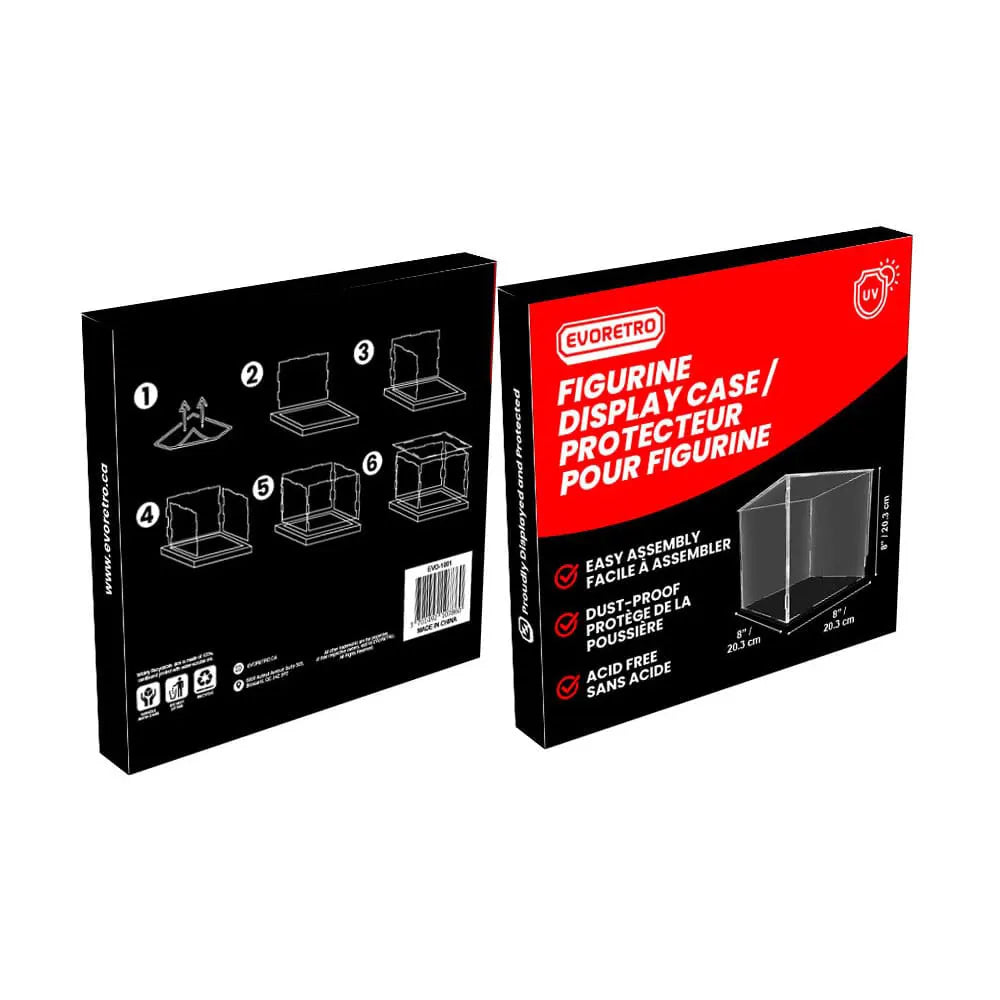 Acrylic Modular Figurine Display Case 20 cm Front and Back