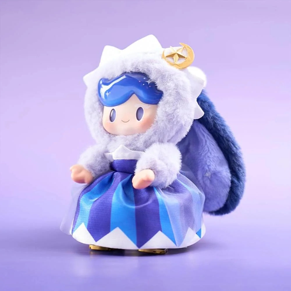 Fufu Moonlight Mage Cookie plush from Fancy Cookie Show Blindbox in magical blue robe.