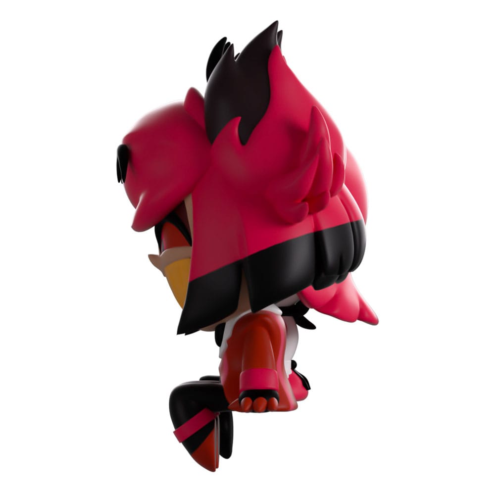 Angled back view of Alastor Hazbin Hotel monitor buddy figure by Youtooz.