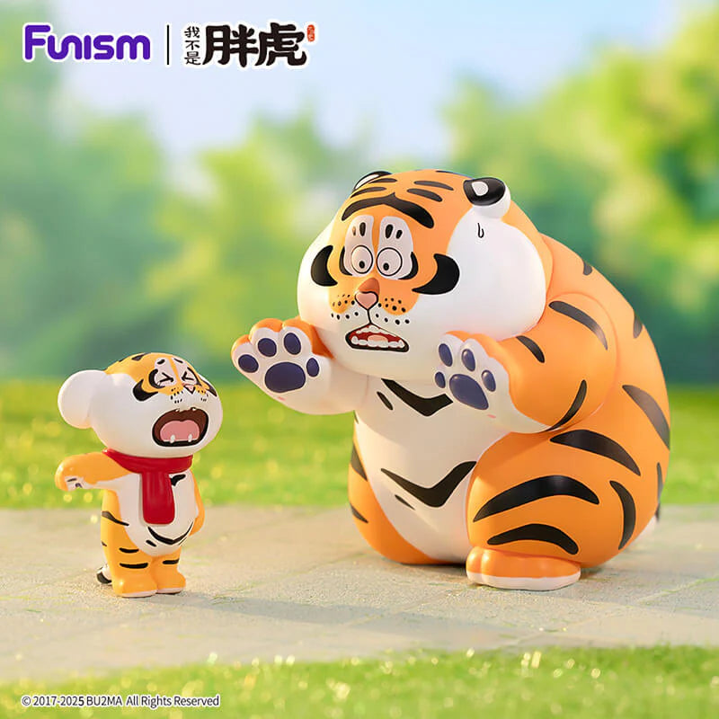 Tiger daddy scolding cub figure from BU2MA Roaring Love blind box series.