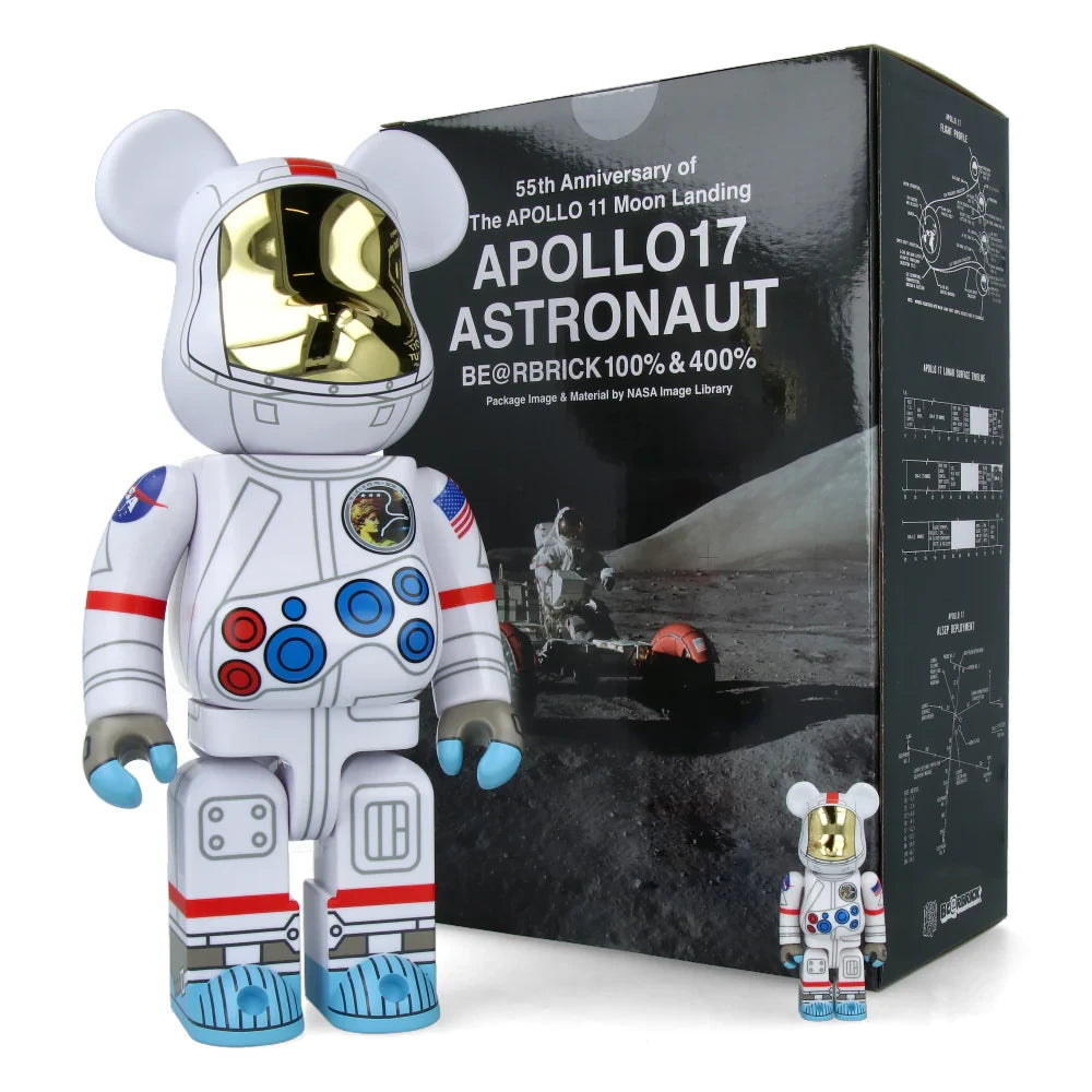 400% & 100% Bearbrick Set – Apollo 17 Astronaut (NASA)