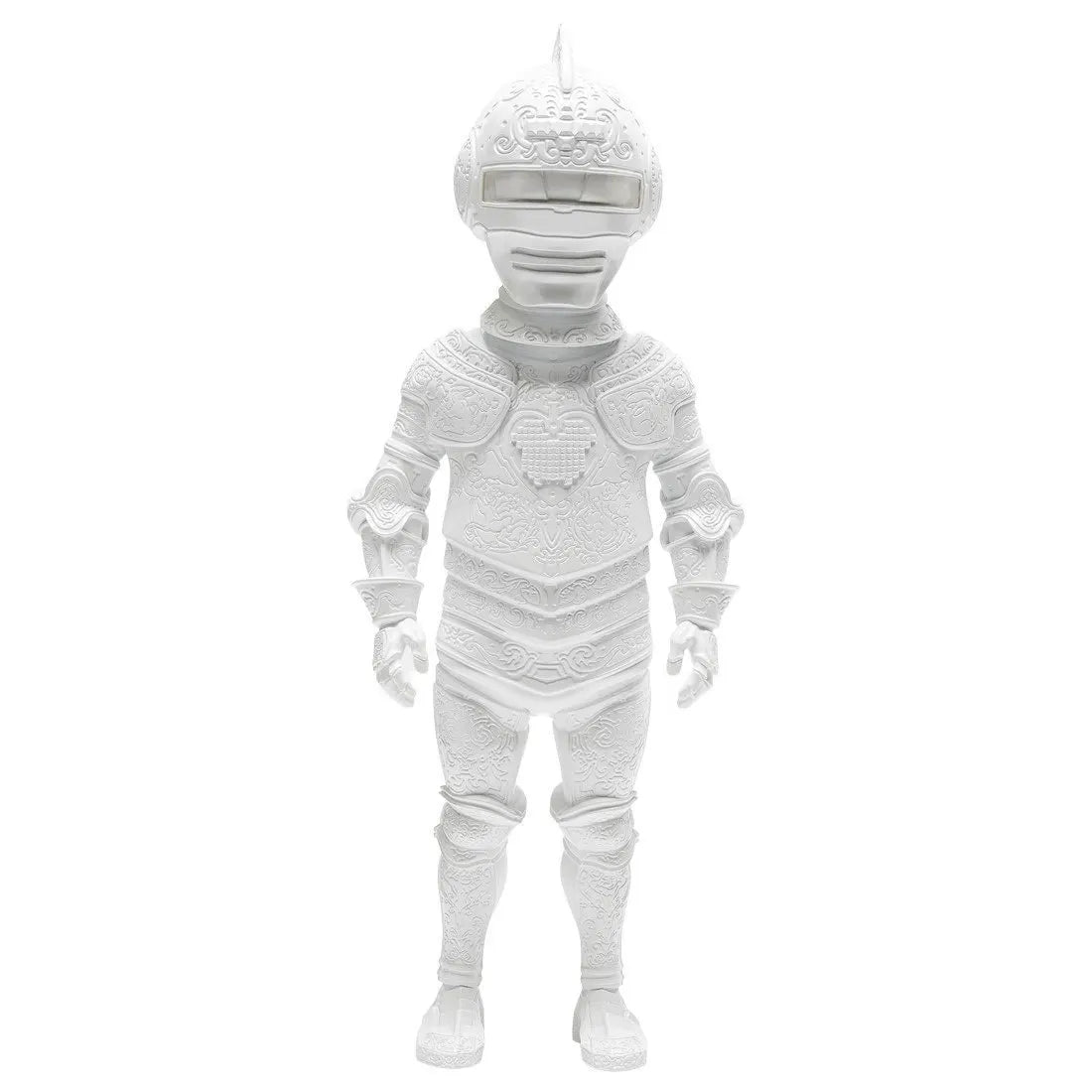 Front view of Armor of Super Polifilo (Hvid) statue by Nicolas Buffe, Medicom Toy.