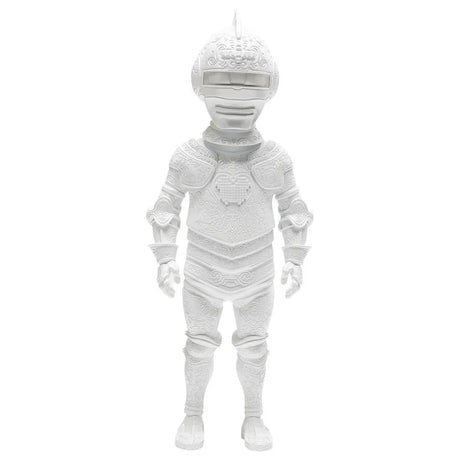 Front view of Armor of Super Polifilo (Hvid) statue by Nicolas Buffe, Medicom Toy.