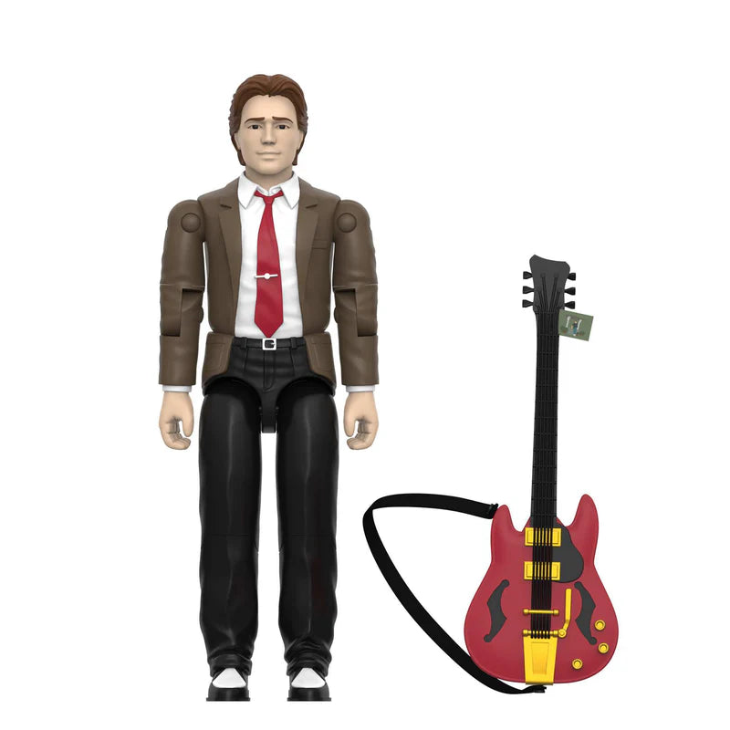 Marty McFly '55 Back to the Future ReAction+ Figure with red electric guitar accessory.