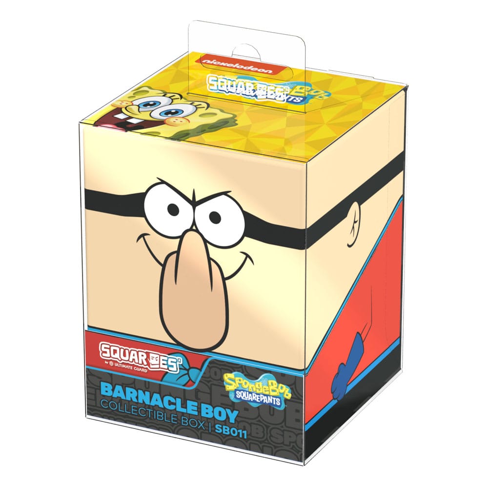 Angled view of Barnacle Boy Squaroes collectible box.