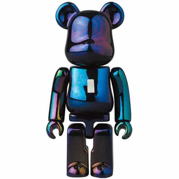 Medicom Toy BE@RBRICK Series 43 Basic Letter 100 percent figure with glossy iridescent finish on white background