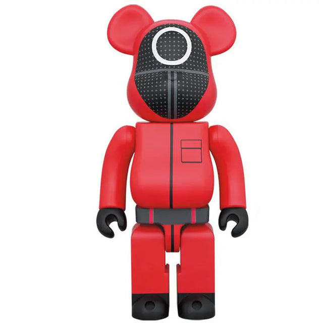 Front view of Bearbrick Squid Game Circle Guard 1000% collectible figure