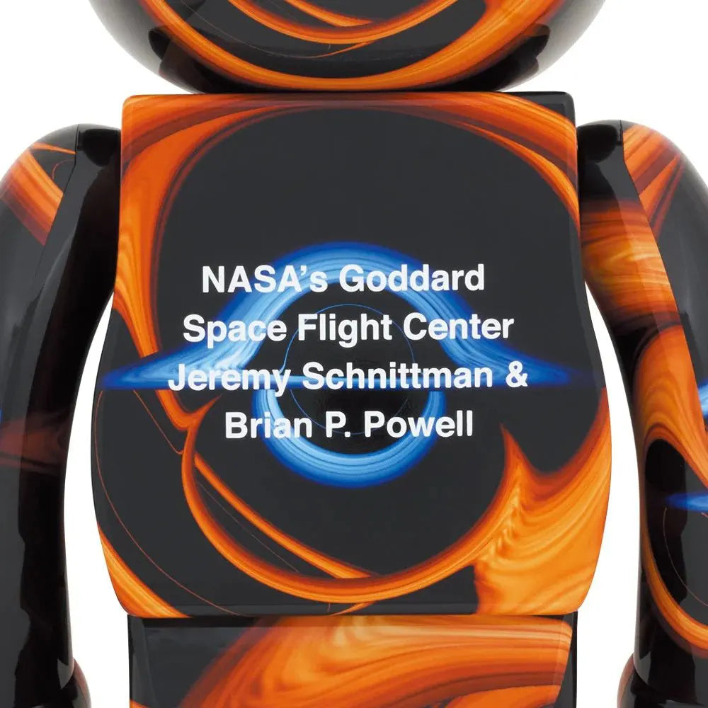 Back view of 1000% Bearbrick with text credits to NASA’s Goddard Space Flight Center and artists