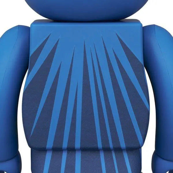 Back view of Bearbrick Batman (The Dark Knight Returns Blue) showcasing comic-inspired detailing