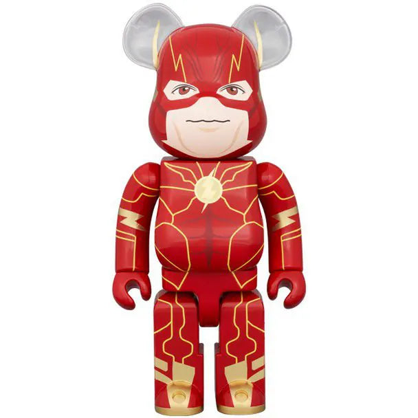 Front view of 400% Bearbrick The Flash DC Comics collectible figure