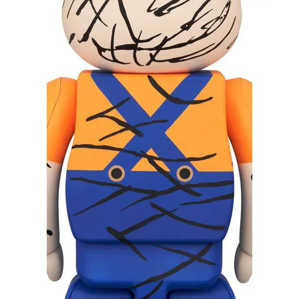 Pigpen Bearbrick 400% figure rear view showing messy detailing