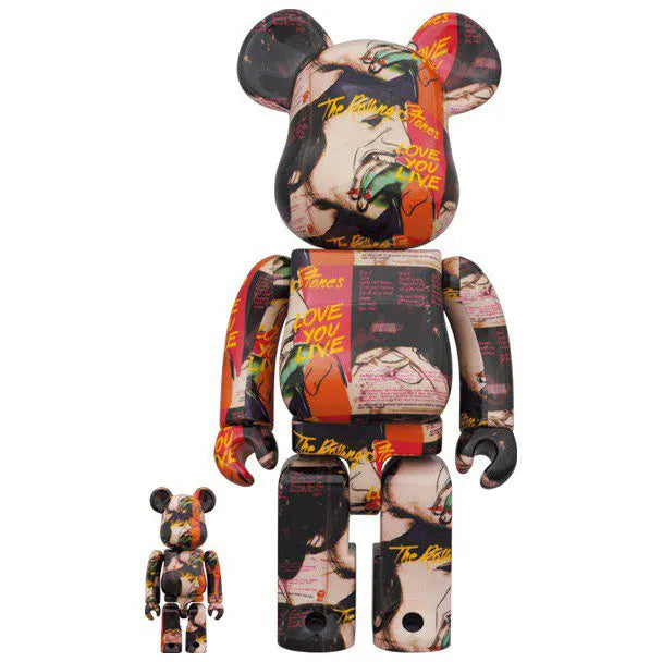 400% & 100% Bearbrick Set - The Rolling Stones (Love You Live)