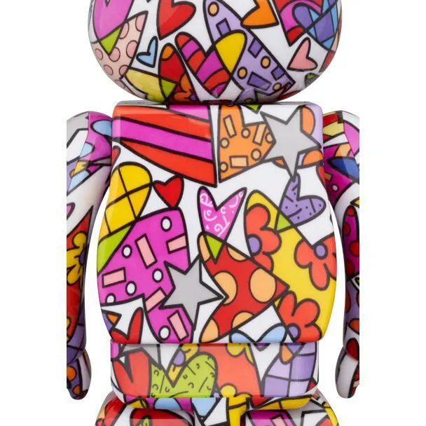 400% & 100% Bearbrick Set - Romero Britto (Hearts)
