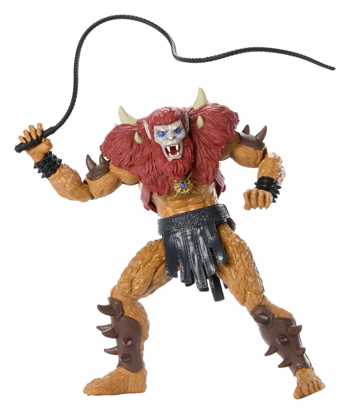 Beast Man action figure posed with raised whip ready for battle