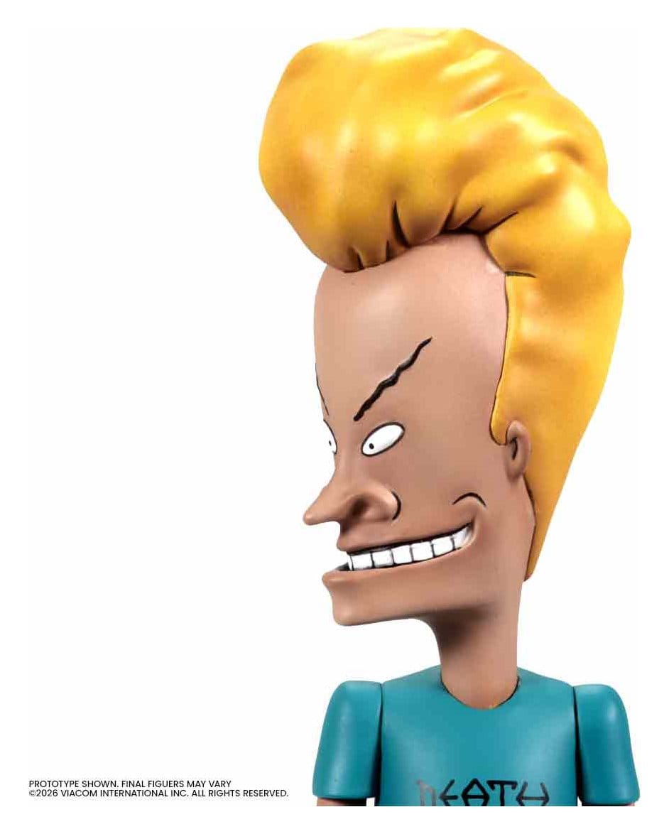 Beavis head sculpt close-up with blonde hair and mischievous expression