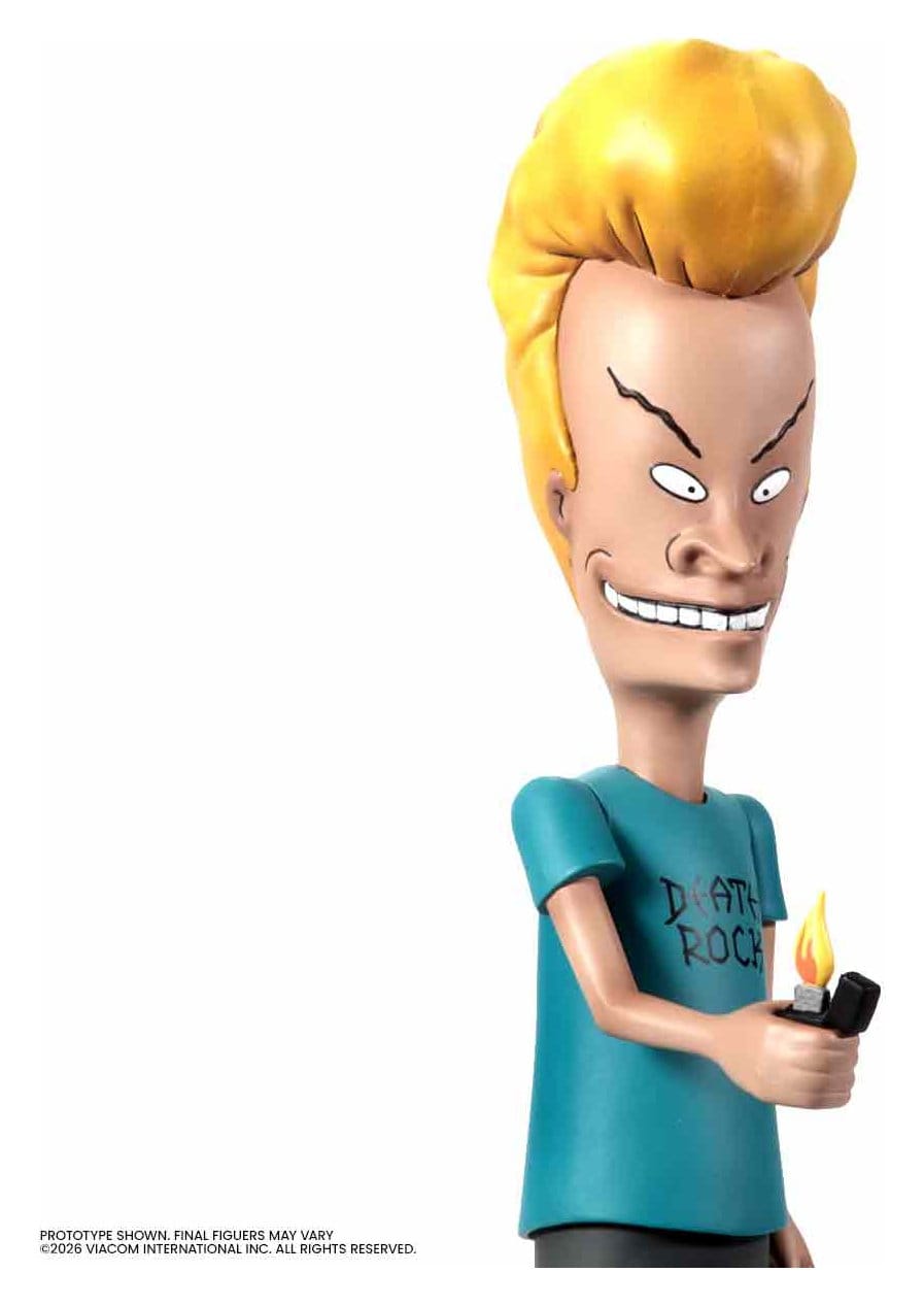 Beavis action figure holding lighter accessory