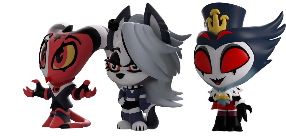 Helluva Boss Mini Tooz figures side view Blitzo Loona Stolas