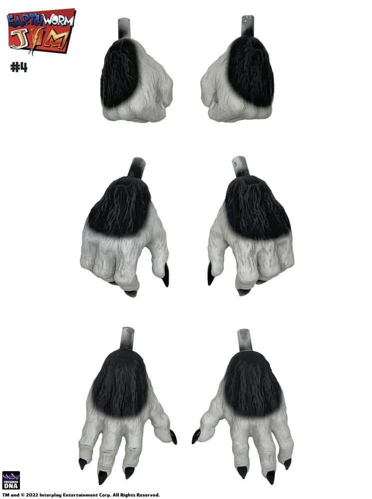 Interchangeable hand set for #4 Earthworm Jim figure by Premium DNA