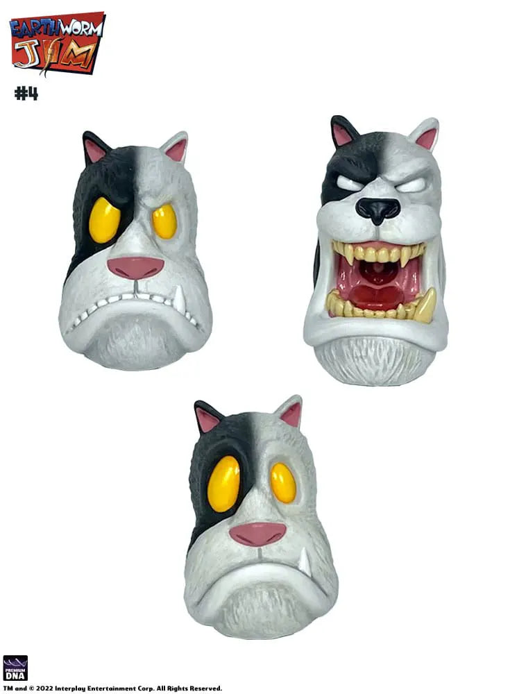 Set of 3 expressive head sculpts for #4 Earthworm Jim figure