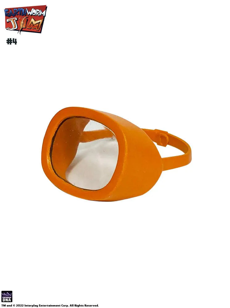 Orange diving mask accessory for #4 Earthworm Jim figure