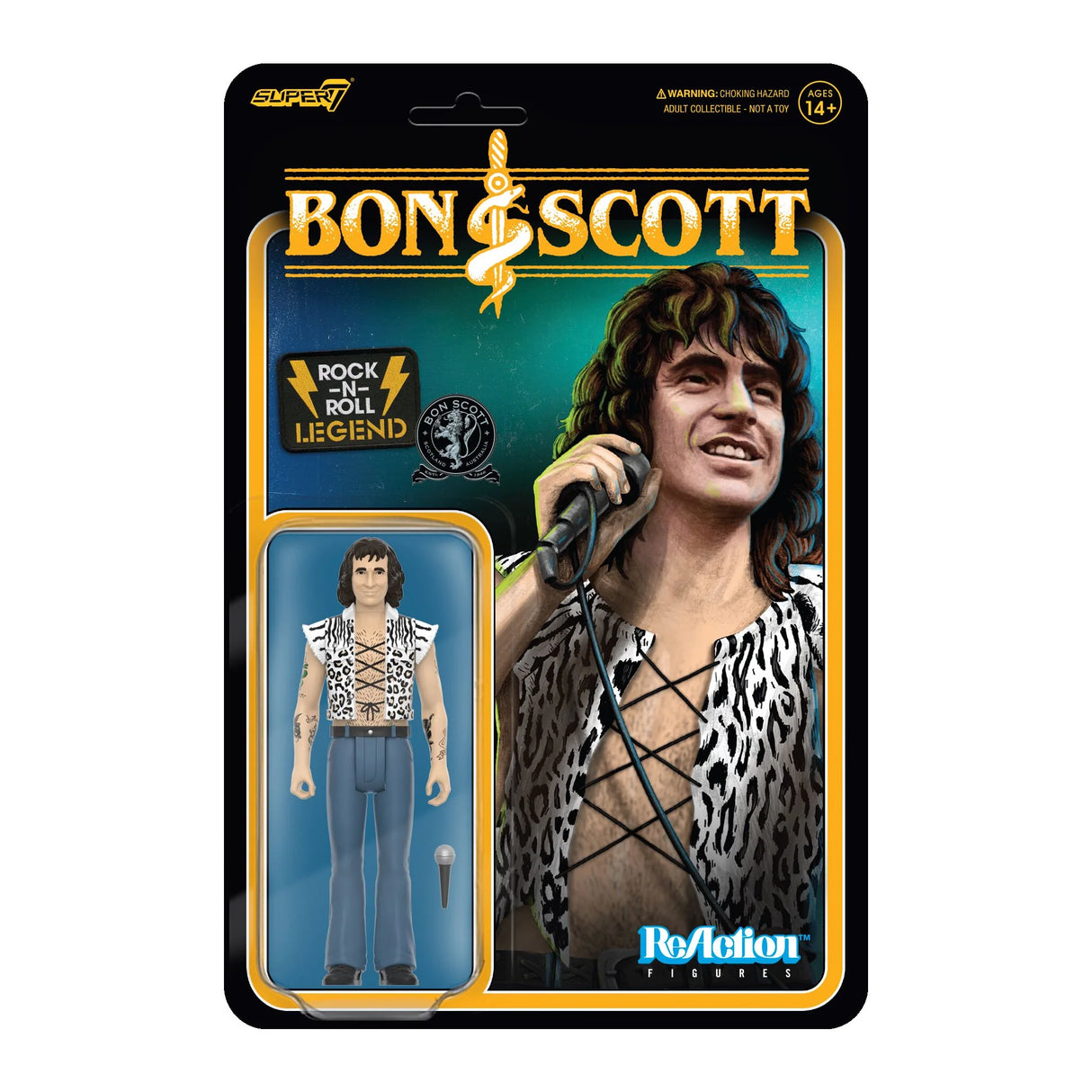 Bon Scott (Leopard Print) - ReAction Figure Blister