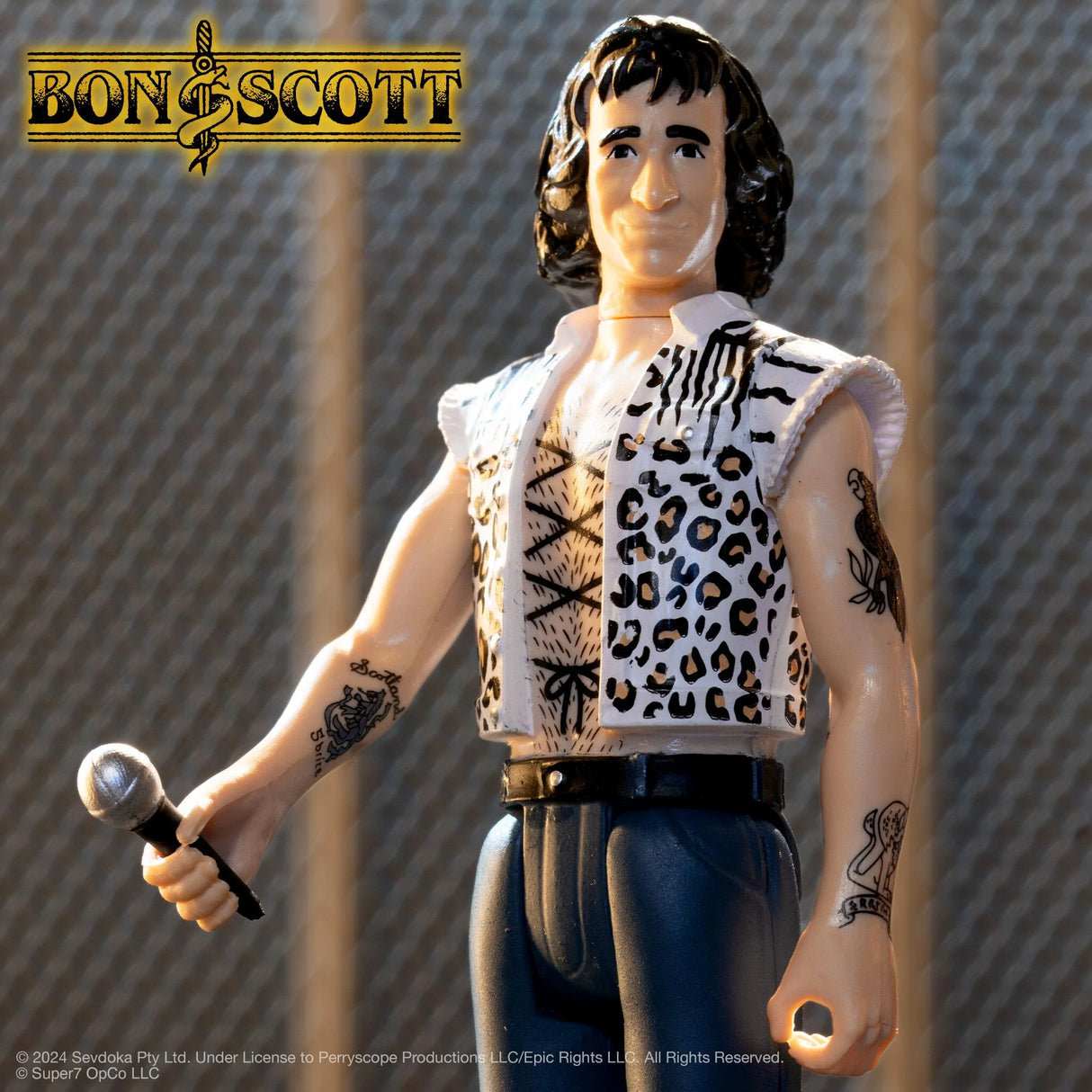 Bon Scott (Leopard Print) - ReAction Figure Closeup