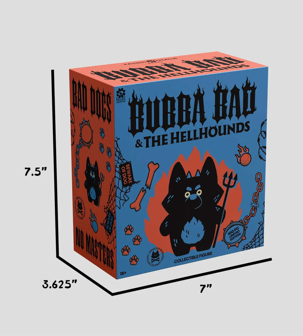 Bubba Bad Hellhounds limited edition packaging box with bold graphic artwork