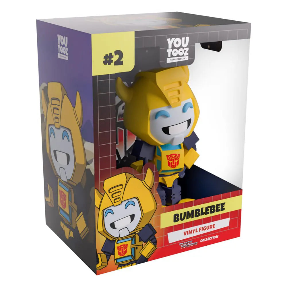 Youtooz Bumblebee vinyl figure in display box with Autobot logo