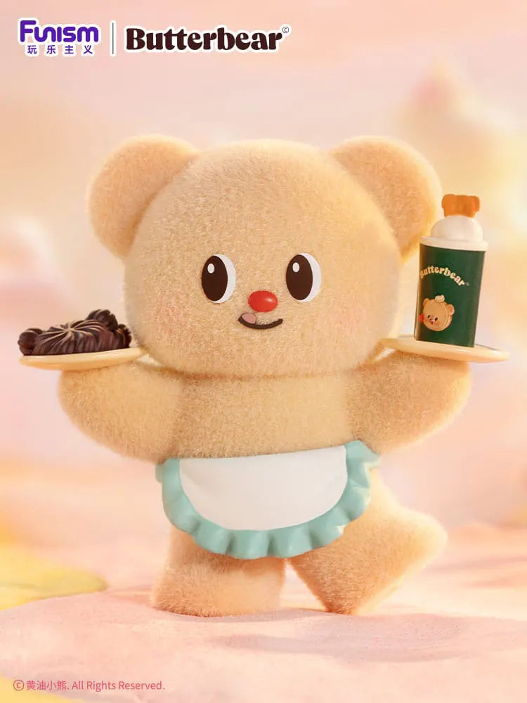 Butterbear carrying drink and dessert tray – Butterbear bakery vinyl figure
