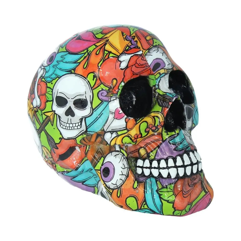 Calypso Graphic Art Printed Skull 19cm