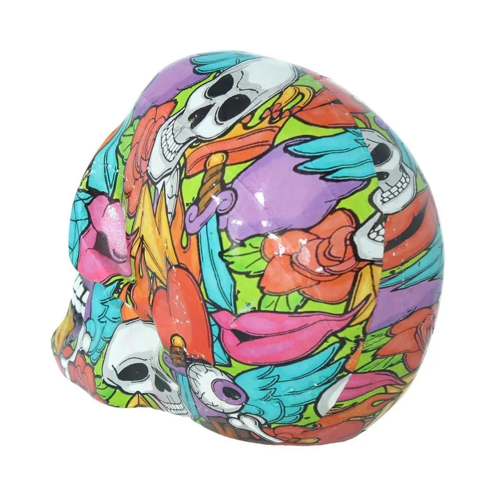 Calypso Graphic Art Printed Skull 19cm